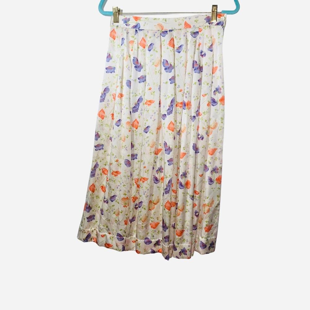 Vintage herman geist floral skirt sz 12 80's/90's - Picture 2 of 5